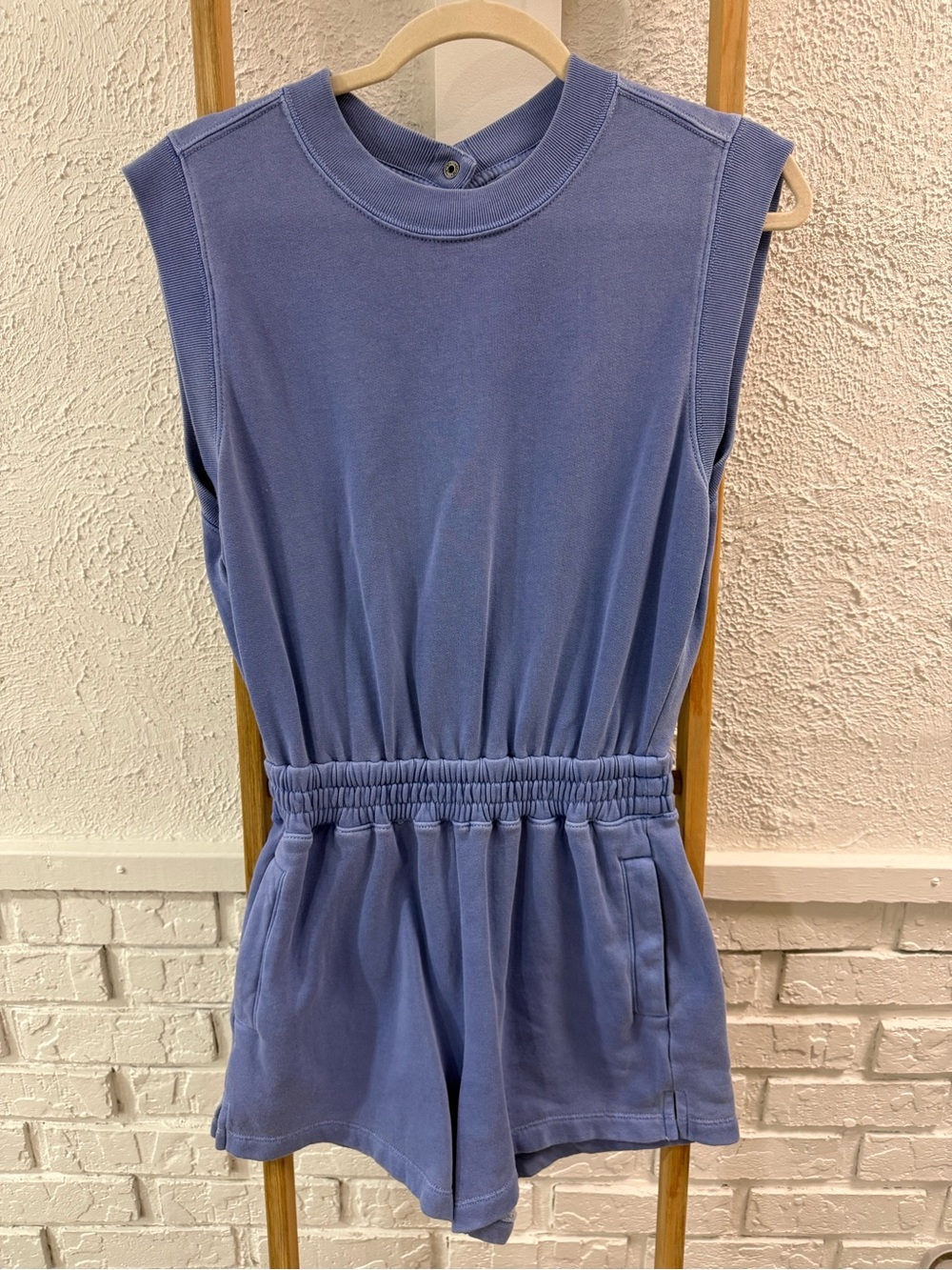 Abercrombie & Fitch Elastic-Waist One-Piece Activewear Romper